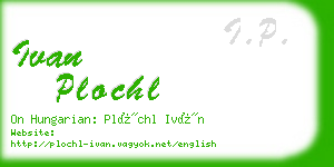 ivan plochl business card